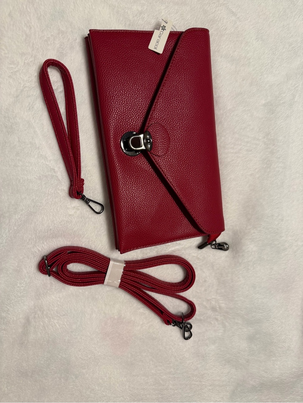 Red Women’s Crossbody purse - Clutch Wallet - Versatile Wristlet